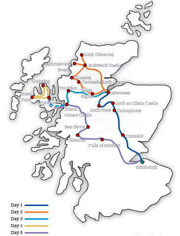 MAP EH Highland Explorer - Skye and the North West 5 Day Tour