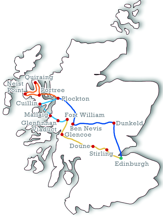 MAP EH Isle of Skye & the West Highlands 4 Day Tour