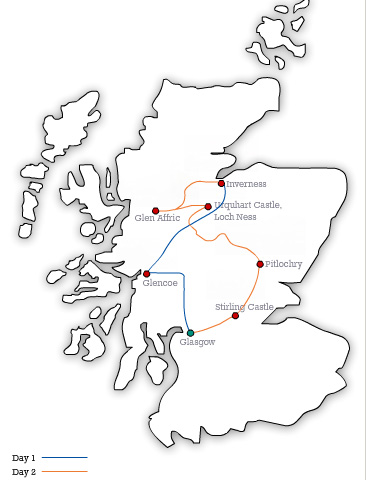 Glasgow – 2 Day Tour – Loch Ness, Inverness – Travelserv.co.uk